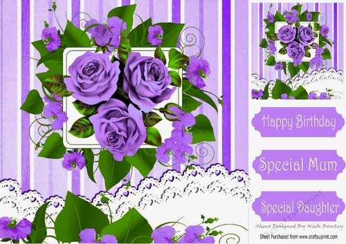 pretty purple roses with lace for that special someone 8x8