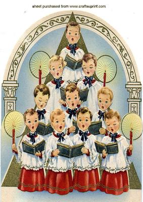 Choir of Carol Singers A4 Topper