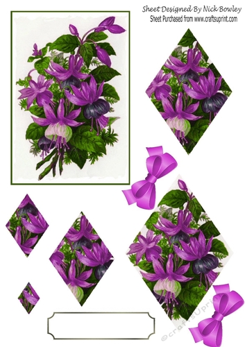 pretty purple fuschia diamond pyramids & bows