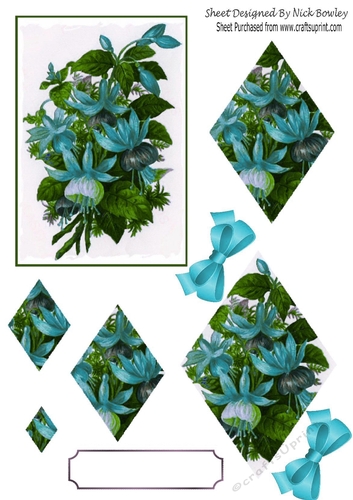 pretty turq fuschia diamond pyramids & bows