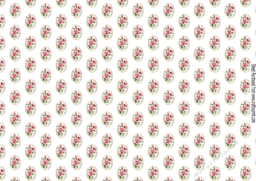 Pink roses toppers backing paper