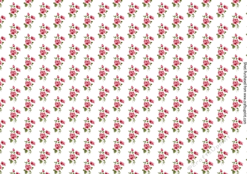 pretty pink roses with buds backing paper