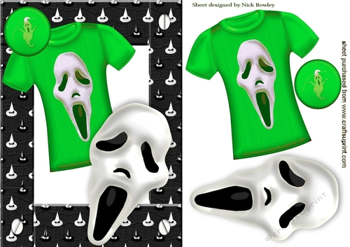 Scream Mask with green t shirt A5