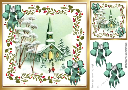 Going to church in the snow 8x8