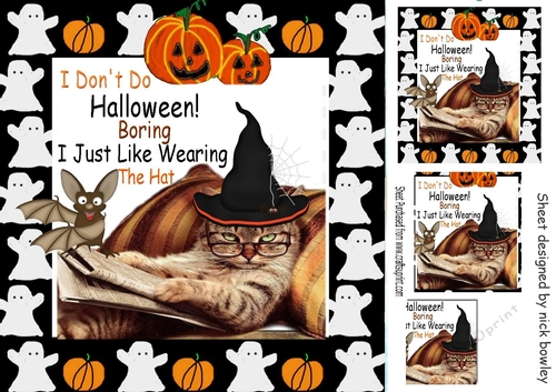 Lazy Cat Halloween! (boring to me) 8x8