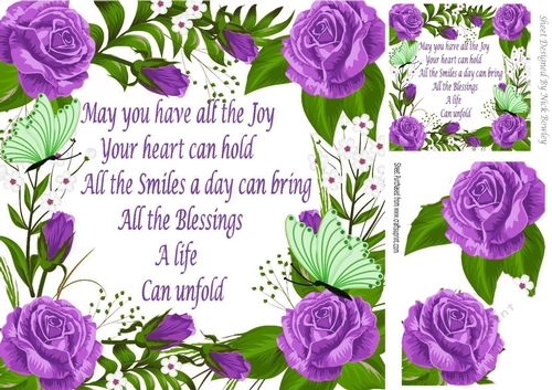lovely frame adorned with purple roses for that special someone 8x8 