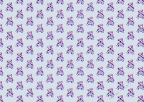Pretty bear in pink/blue in a ballerina tutu backing paper