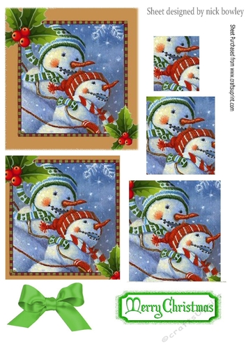 Lovely folklore snowmen having fun pyramids