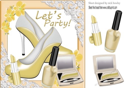 Lets party! lovely gold/cream shoes & Accessories 8x8