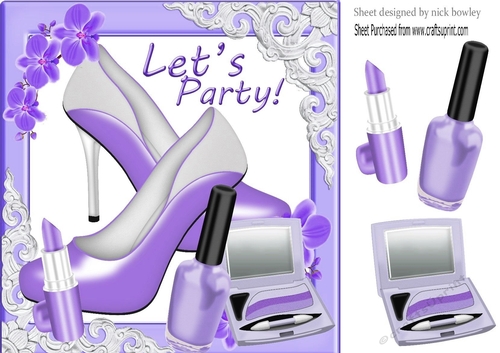 Lets party! lovely purple shoes & Accessories 8x8