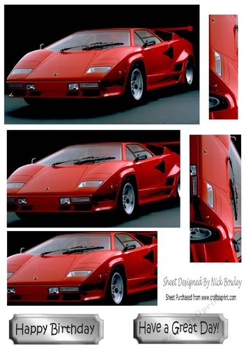 Lovely Red Lamborghini pyramids