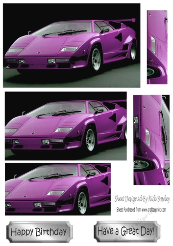 Lovely Purple Lamborghini pyramids