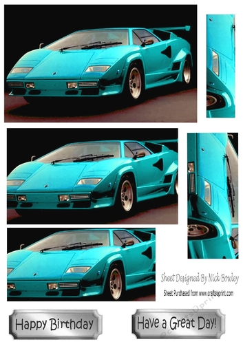 Lovely turq Lamborghini pyramids