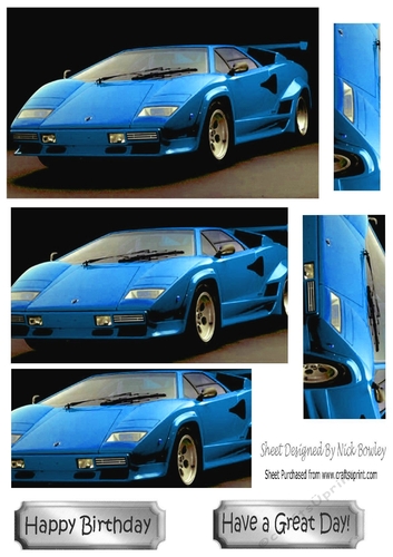 Lovely blue Lamborghini pyramids