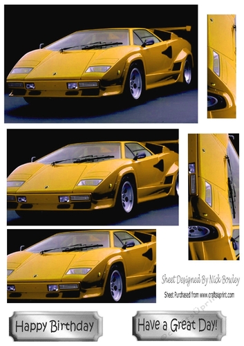 Lovely gold Lamborghini pyramids