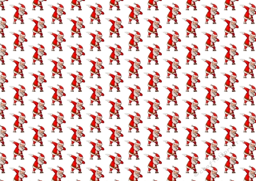 Santa  doing the dab the trendy dance backing paper