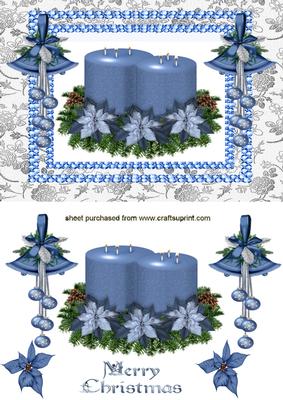Christmas Blue Candles