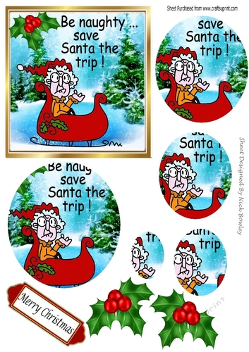 Off to deliver presents in my sleigh  naughty Gus pyramids!8x8