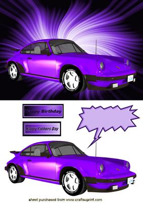 Purple Sports Car