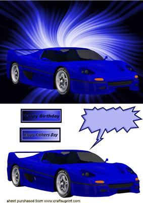 Blue Sports Car