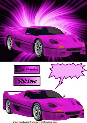 Pink Sports Car