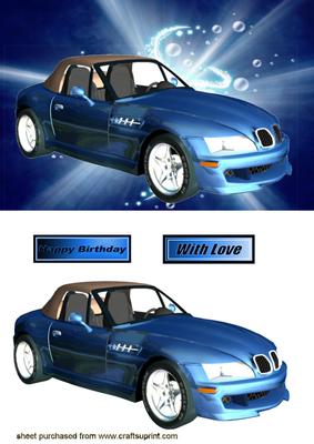 Light Blue Sports Car