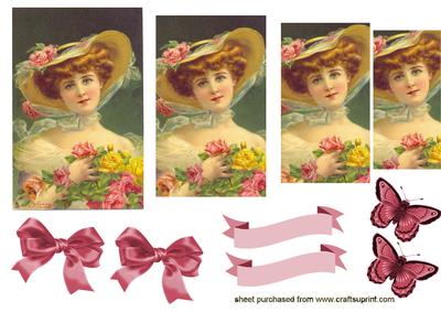 Pretty Vintage Lady in Bonnet