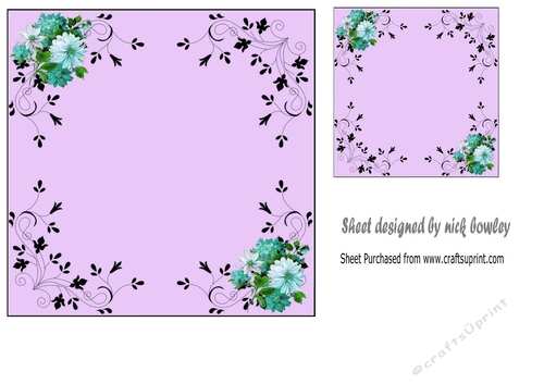 Flowers for mum her special day 5x5 insert (lilac)