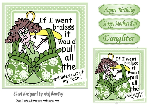 Stella with green floral bra 5x5