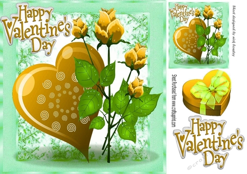 Valentines Surprise in that gold heart shaped box 8x8