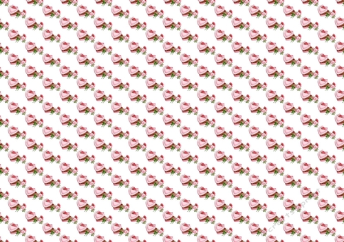 Valentine chocs  with roses white background paper