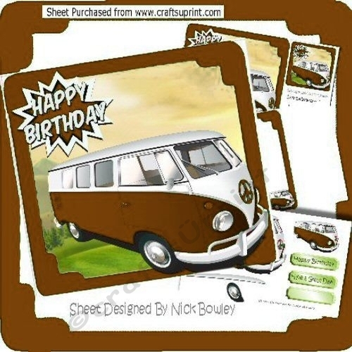 Brown Campervan in the meadows 8x8 mini kit