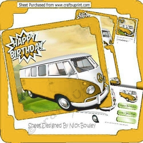 Gold Campervan in the meadows 8x8 mini kit