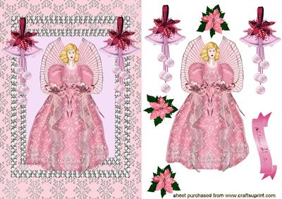 Christmas Angel in Pink