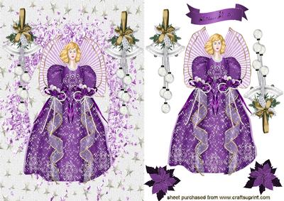 Christmas Angel in Purple