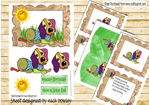 Cute Coloured patchwork dog purple A5 Mini Kit 
