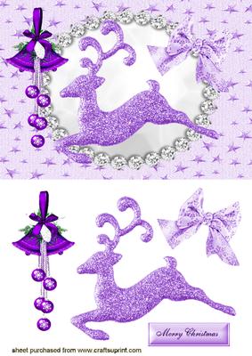 Christmas Purple Reindeer