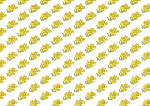 Pretty bunches of yellow daffodils backing paper