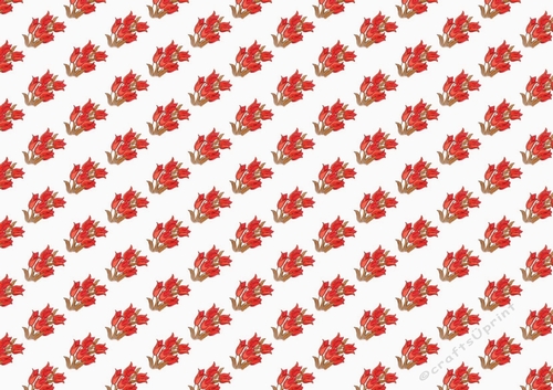 Pretty bunches of red daffodils backing paper