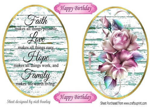 Two lovely toppers in white wash with script and pink roses