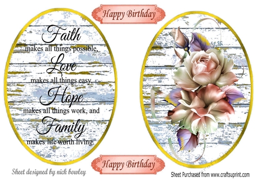 Two lovely toppers in white wash with script and peach roses