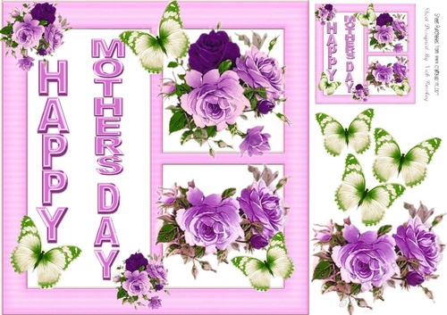 pretty lilac/purple roses for mothers day 8x8