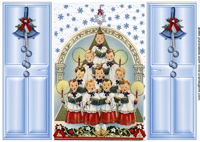 Choir of Christmas Angels Singing, Gatefold