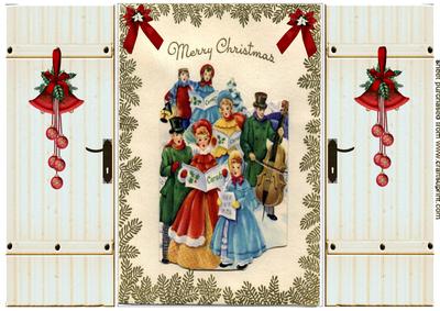 Vintage Christmas Carol Singers, Gatefold