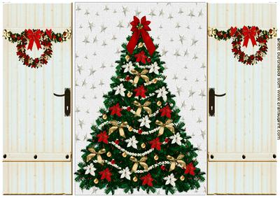 Christmas Red/green Tree Gatefold