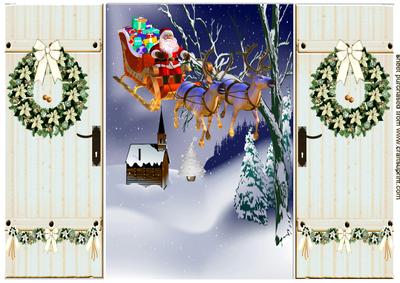 Santa on His Sleigh, Gatefold