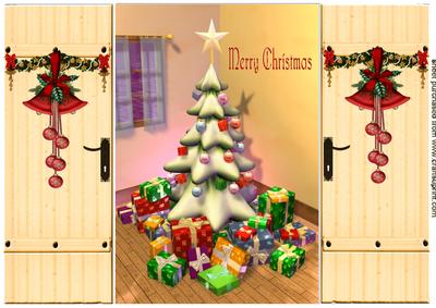 Lovely Christmas Tree with Presents Gatefold