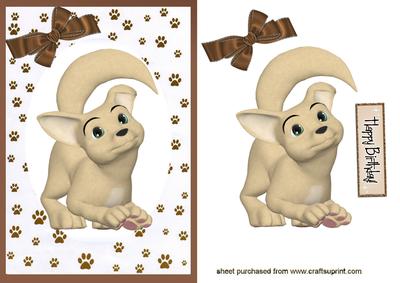 Cute Little Cartoon Puppy