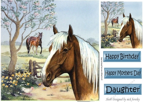 Lovely Palomino horse in the meadows 8x8
