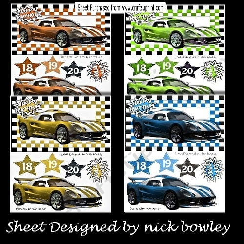 4 Lovely Big Boys Toys Coloured Racing Cars A5